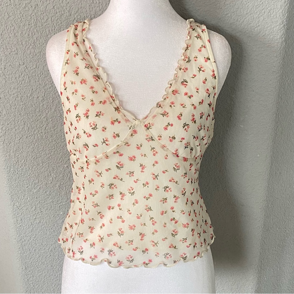 Floral Cream Camisole Top
